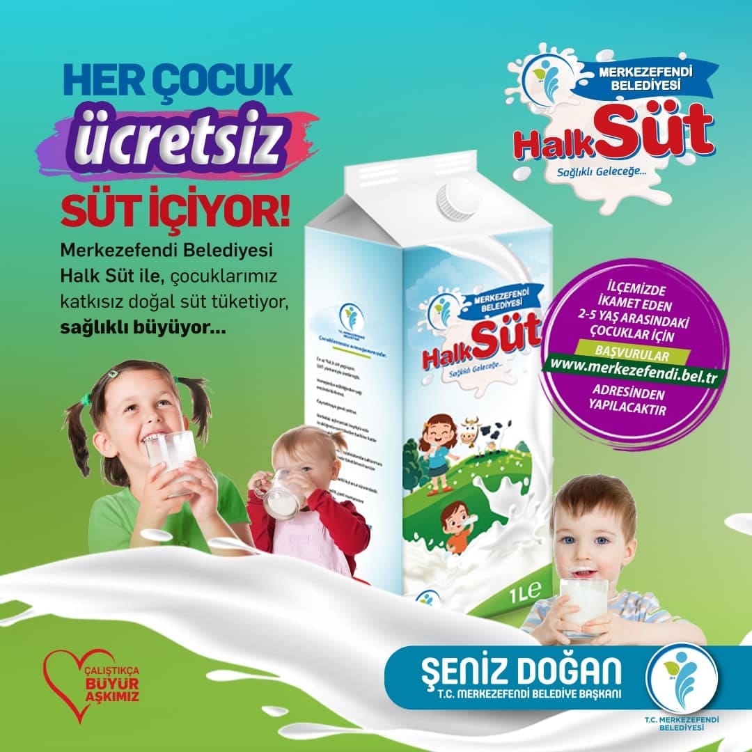 MERKEZEFENDİ BELEDİYESİ, HALK SÜT PROJESİ’Nİ BAŞLATIYOR…