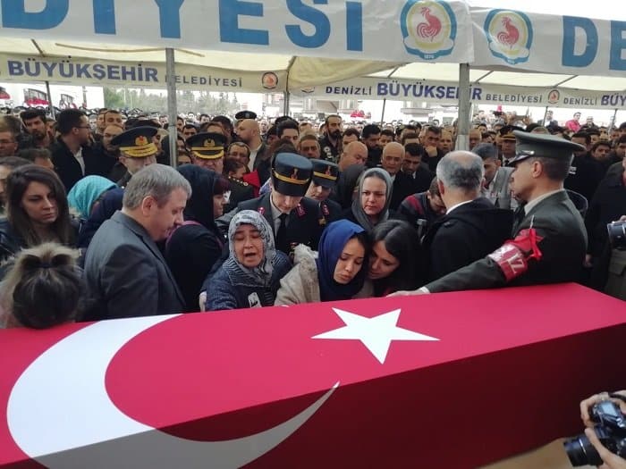 ŞEHİDİMİZİ GÖZYAŞLARI İÇERİSİNDE UĞURLADIK…