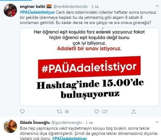 PAÜ’LÜ ÖĞRENCİLER ADALET İSTİYOR…