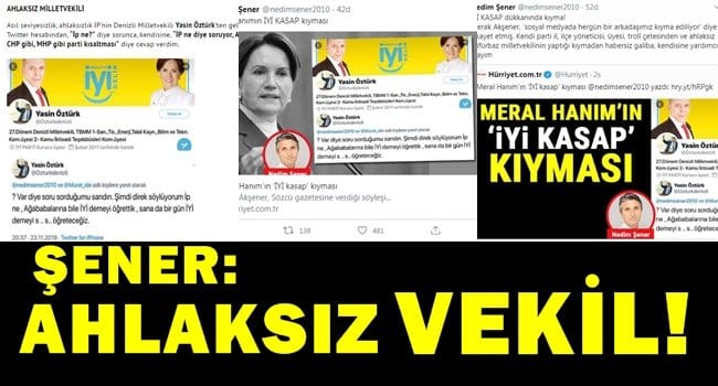 GAZETECİ ŞENER, AKŞENER’E, VEKİLİ ÖZTÜRK’Ü ŞİKAYET ETTİ…