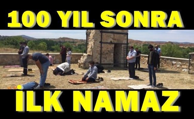 SADECE MİNARESİ KALAN 600 YILLIK CAMİDE, 100 YIL SONRA İLK NAMAZ…