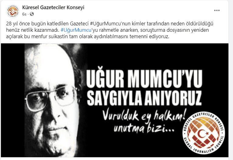 KGK’DAN TARİHİ ÇAĞRI: UĞUR MUMCU DOSYASI YENİDEN AÇILSIN!