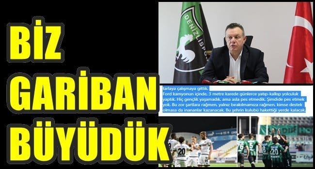 DENİZLİSPOR BAŞKANI ÇETİN’DEN, İLGİNÇ PAYLAŞIM…