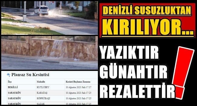 CADDEYE AKAN BU SU, ‘SU YETMİYOR’ DİYE KESİNTİ YAPAN BELEDİYENİN DEPOSUNDAN AKIYOR…