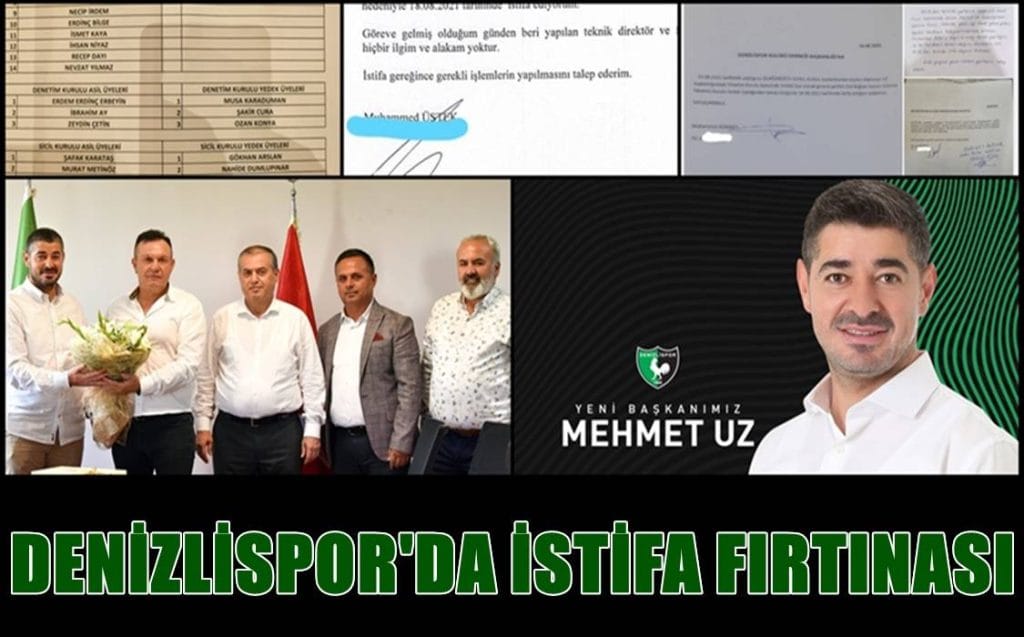DENİZLİSPOR YÖNETİMİ, İSTİFALARLA SALLANIYOR…