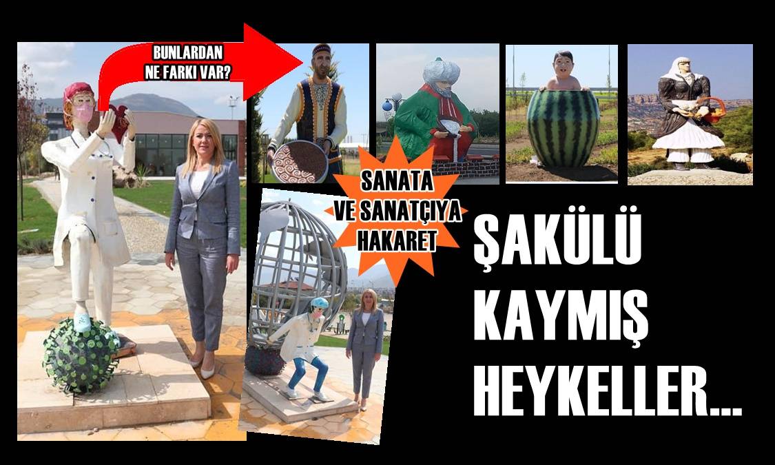 HEYKELLERİ, BELEDİYENİN DEMİRCİ USTALARINA YAPTIRMIŞLAR…