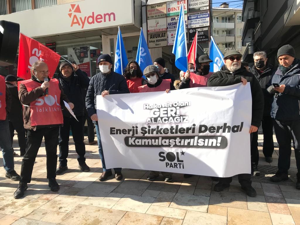 SOL Parti Elektrik Zamlarına Protesto Etti…