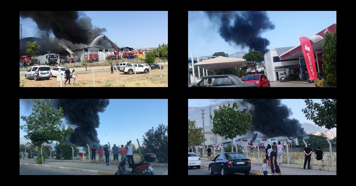 Denizli Polis Lojistik Deposunda Yangın Çıktı…