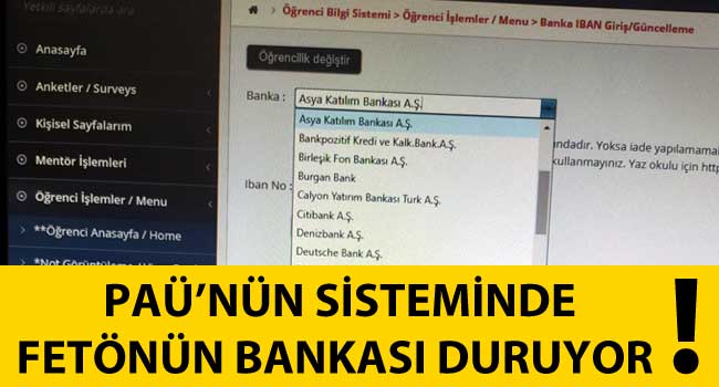 PAÜ’nün Sisteminde Bank Asya’nın Ne İşi Var?