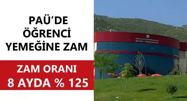 PAÜ’de Öğrenci Yemeklerine Bir Zam Daha Yapıldı…