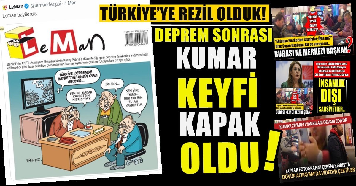 Kumar Keyfi, Mizah Dergisine Kapak Oldu…