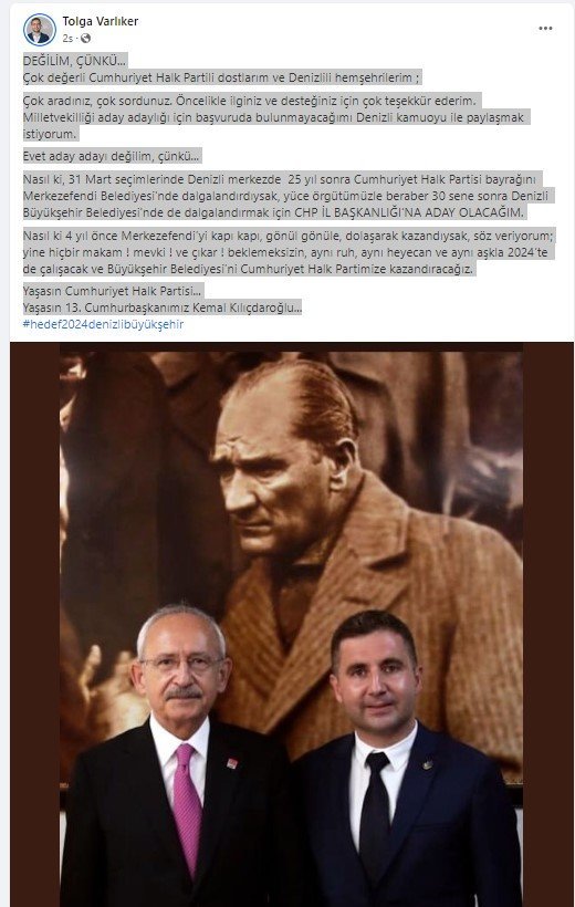 CHP GENEL BAŞKANI KILIÇDAROĞLU/TOLGA VARLIKER