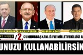 Şifre Haber’in Cumhurbaşkanlığı ve Milletvekilliği Seçim Anketinin 2.’si İçin Oylama Başladı…