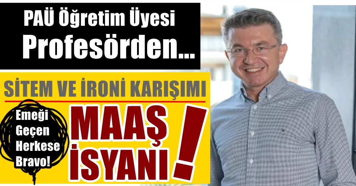 PAÜ’lü Öğretim Üyesi Profesör Maaşına İsyan Etti ve Bakın Neyi Paylaştı…