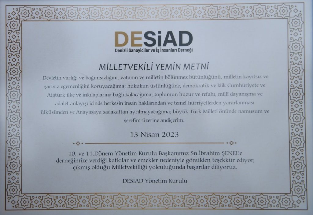 İYİ Parti Adayı Şenel’e, DESİAD Yöneticilerinden İlginç Sürpriz…