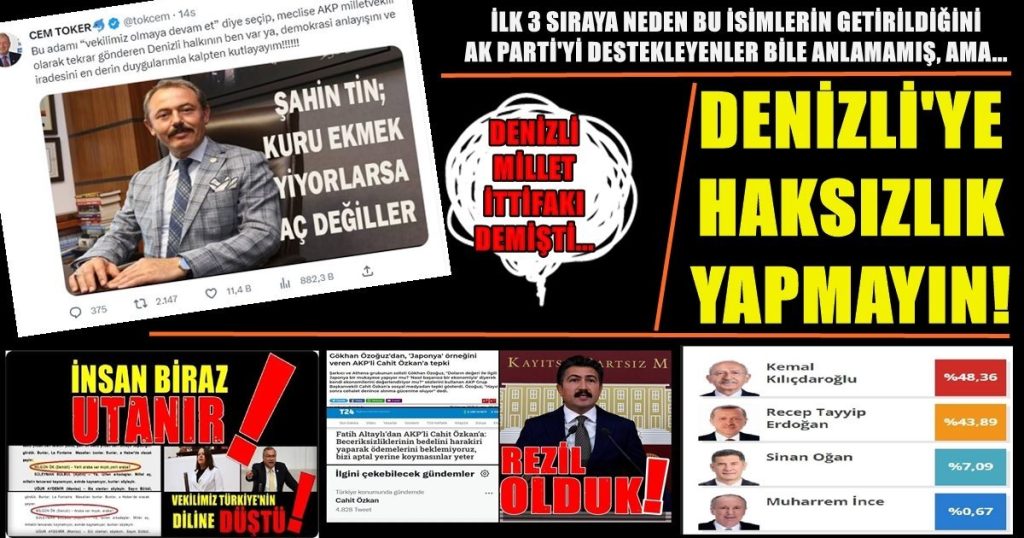 Denizli Milletvekili Şahin Tin’le İlgili Paylaşım Rekora Gidiyor…