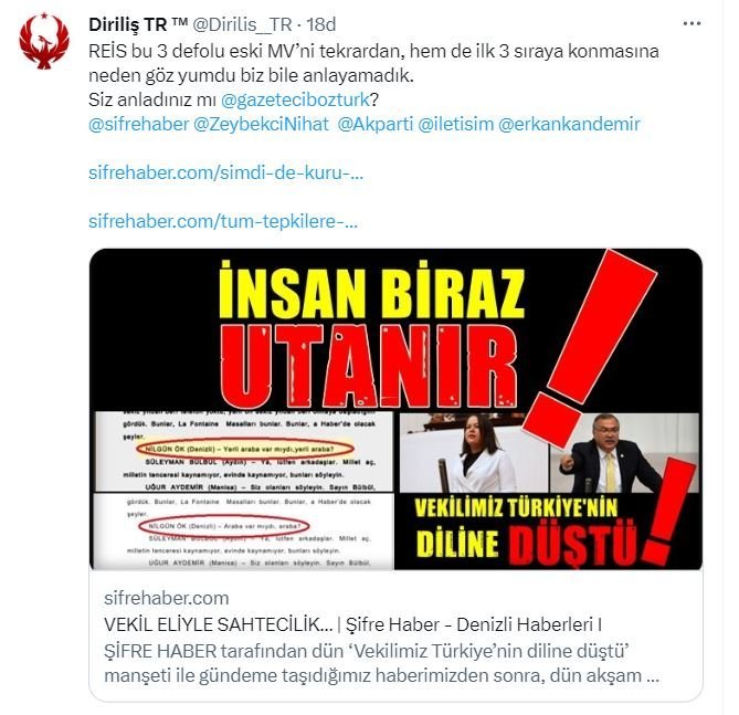 Denizli Milletvekili Şahin Tin’le İlgili Paylaşım Rekora Gidiyor…