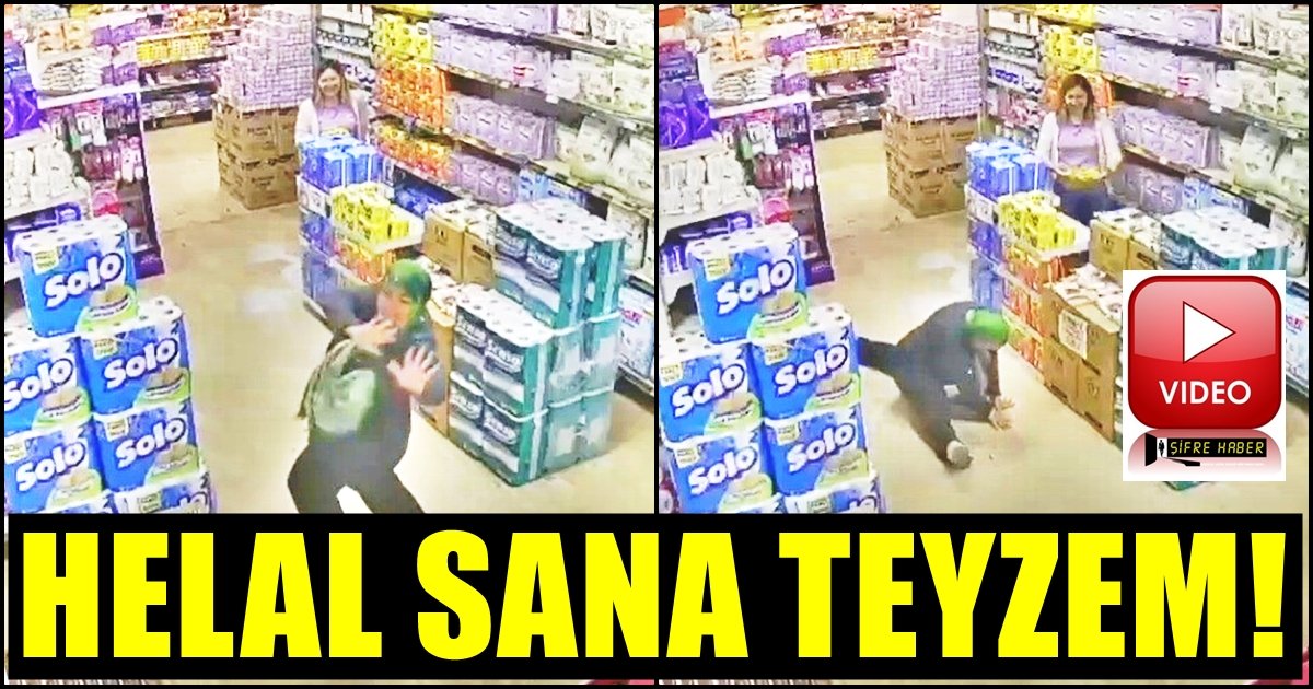 Denizli’de Marketteki Müziğe Kendini Kaptıran Teyze, Adeta Dans Şov Yaptı…