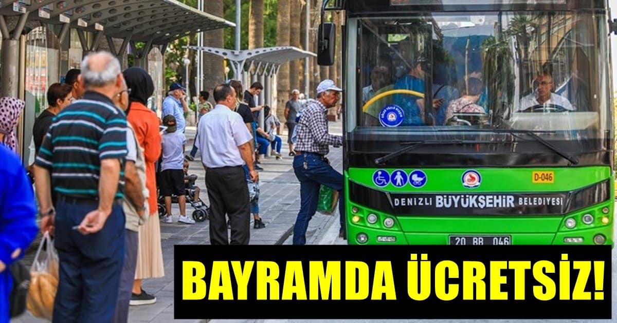Denizli’de Belediye Otobüsleri Bayramın İlk 2 Günü Ücretsiz…