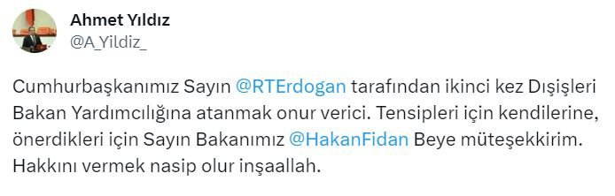 Denizli'nin Eski Vekilini Bakan Fidan İstedi, Cumhurbaşkanı Uygun Gördü...