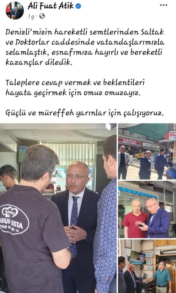 Denizli’de, Vali’nin Esnaf Ziyaretinde AKP İl Başkanının Bulunması Tepki Çekti…