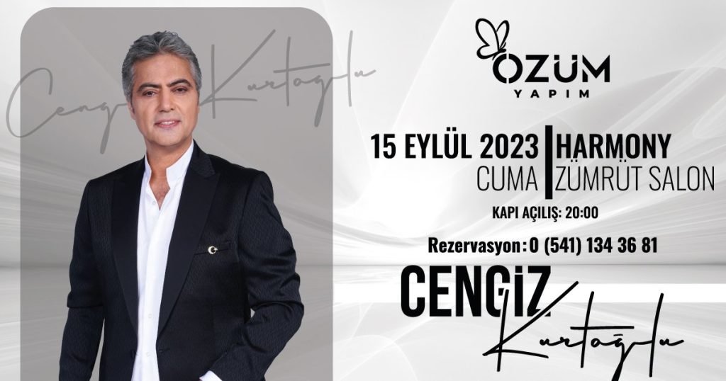 Efsane Sanatçı Cengiz Kurtoğlu 15 Eylül’de Denizli’de…