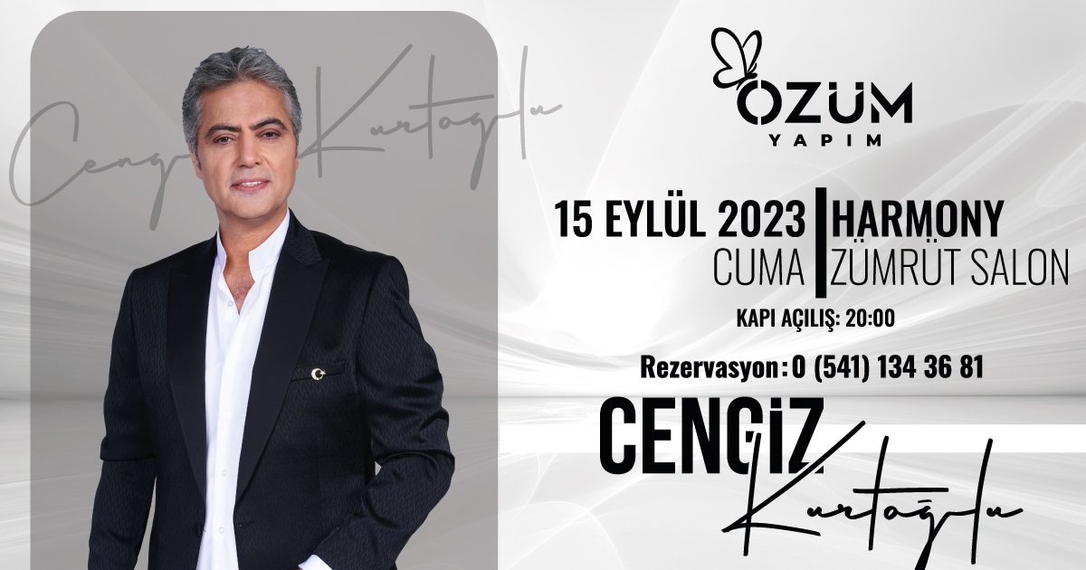 Efsane Sanatçı Cengiz Kurtoğlu 15 Eylül’de Denizli’de…