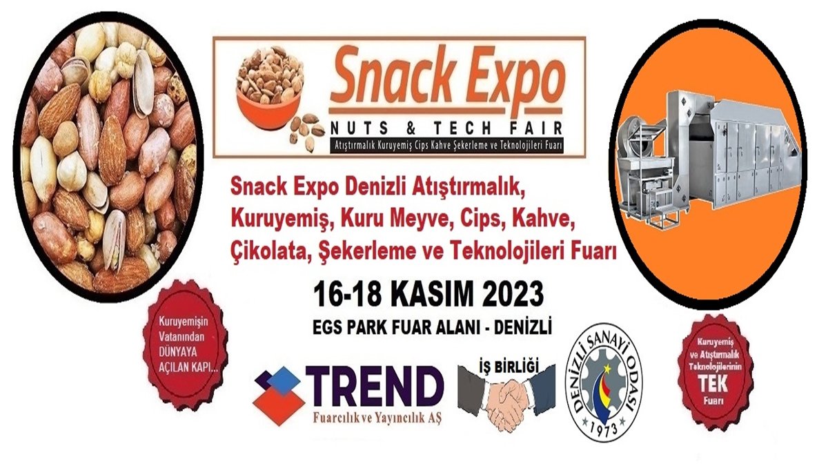 Denizli Snack Expo Fuarı, 16 Kasımda EGS Park Fuar Alanı’nda Açılacak…