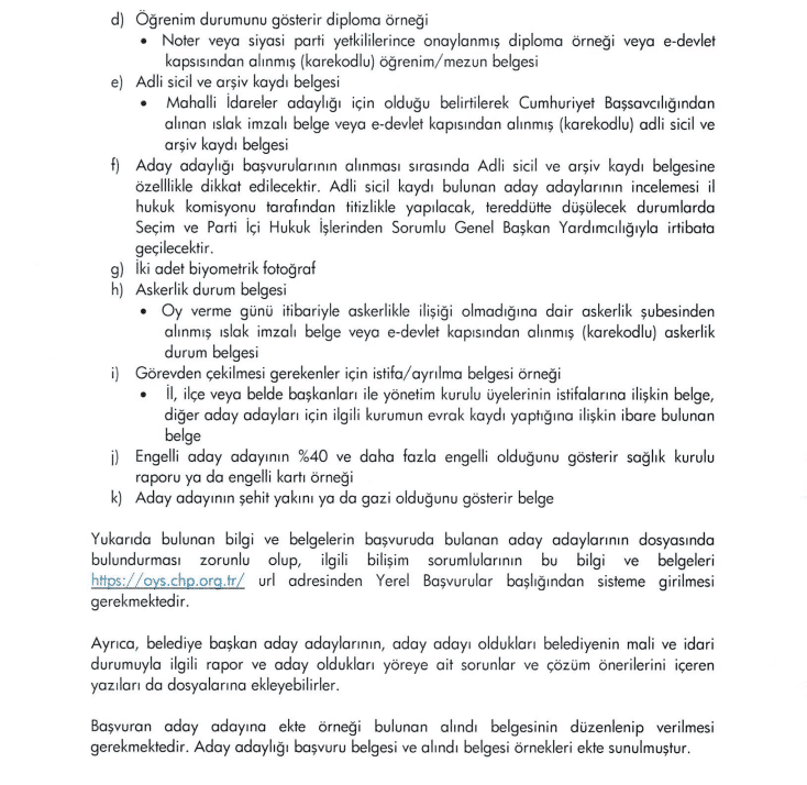 CHP'nin Yerel Seçimle İlgili Takvimi Belirlendi, Aday Belirleme Kriterleri Netleşti...