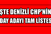 Denizli CHP, Başvuran Aday Adaylarının Tam Listesini Açıkladı...