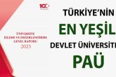 PAÜ, 4 Kategoride Türkiye’deki İlk 5 Üniversiteden Biri Oldu...