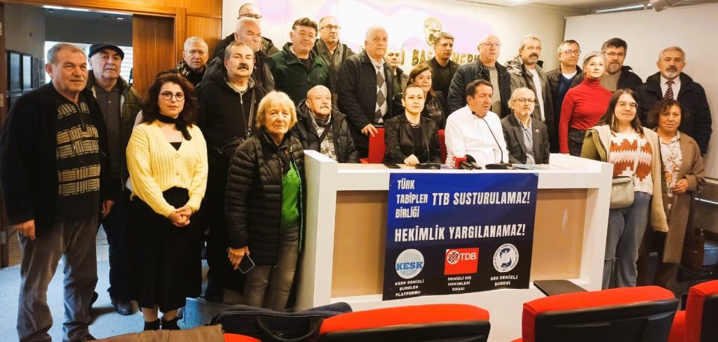 Denizli’deki Sağlık Örgütleri, Sendikaları ve STK’lar TTB’ye Tam Destek verdi…