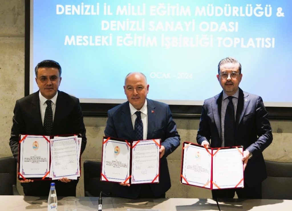 Mesleki Eğitim ve İş Birliği Protokolü Denizli Sanayi Odası'nda İmzalandı...