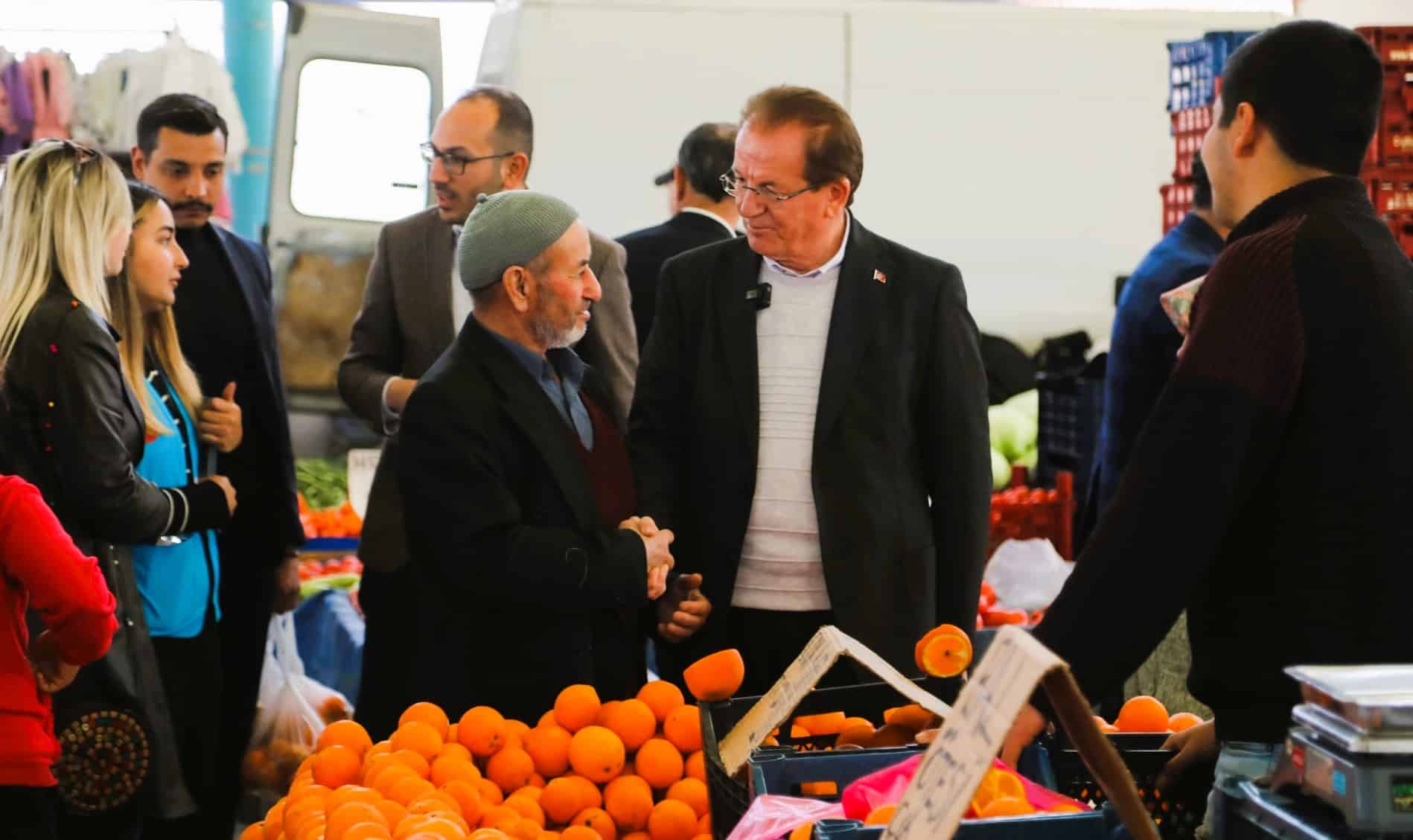 AK Parti Adayı Pekdemir, Pazarcı Esnafına Pazarcı Sözü Verdi…