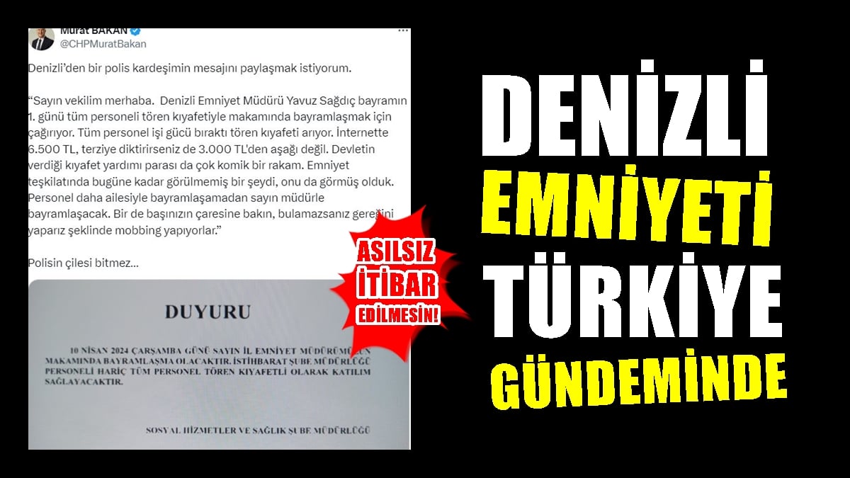 Sosyal Medya, Denizli Emniyeti’nin Yayınladığı Bir Duyuruyu Tartışıyor…