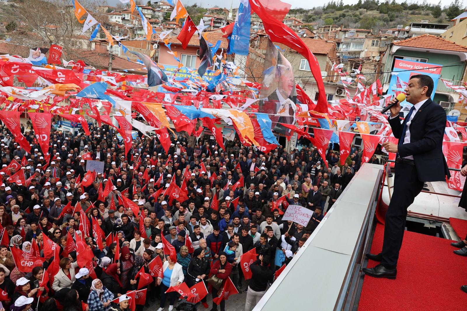 CHP Denizli Adayı Çavuşoğlu’ndan Güney İlçesi’nde Görkemli Miting…