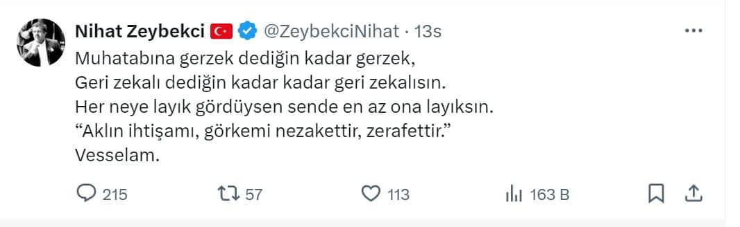 ZEYBEKCI SON ACIKLAMA