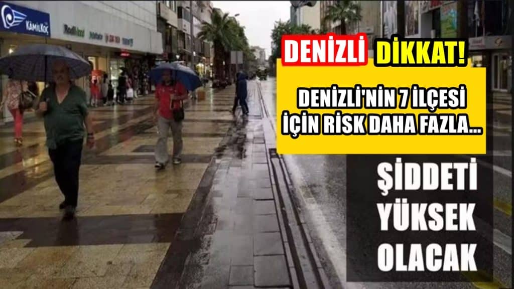 Meteoroloji, Denizli'nin 7 İlçesi İçin 'Sarı' Alarm Verdi...