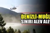 Denizli-Muğla Sınırındaki Yangını söndürmek İçin Ekipler Canla Başla Çalışıyor...