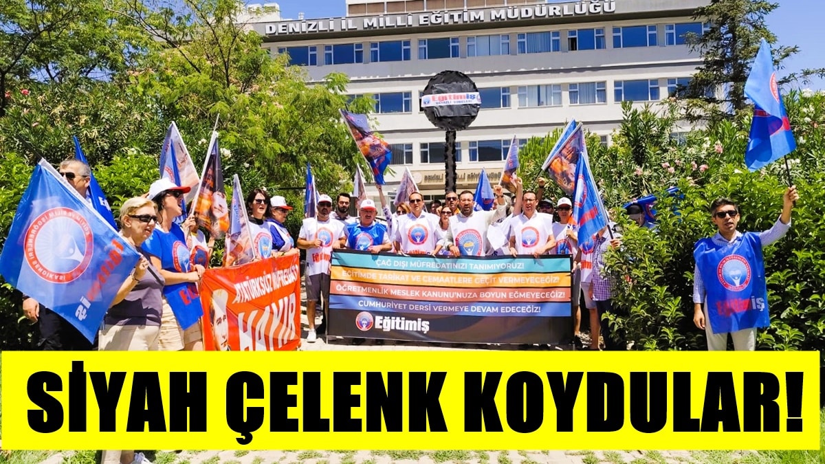 Denizli Eğitim-İş Sendikası Üyesi Öğretmenler, Yeni Meslek Kanununu Protesto Ettiler…