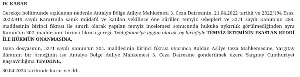 Adalet Yerini Buldu; Ama Adaletsizliği Yapan Başkan Artık Yok...