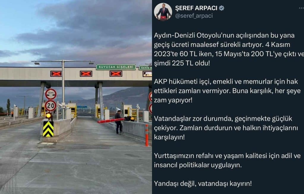 CHP’li Arpacı’dan Aydın-Denizli Otoyolu Zamlarına Sert Tepki...