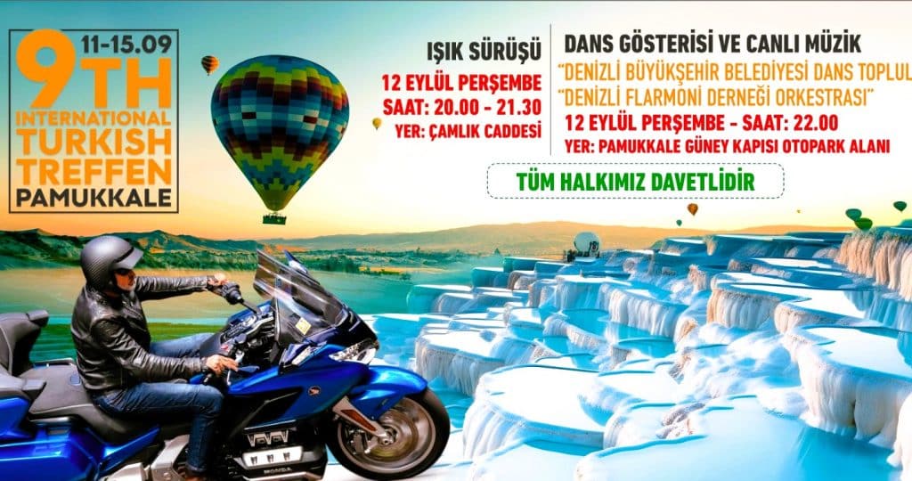 Uluslararası Goldwing-Pamukkale Türkiye Buluşması Denizli’de Gerçekleşiyor…