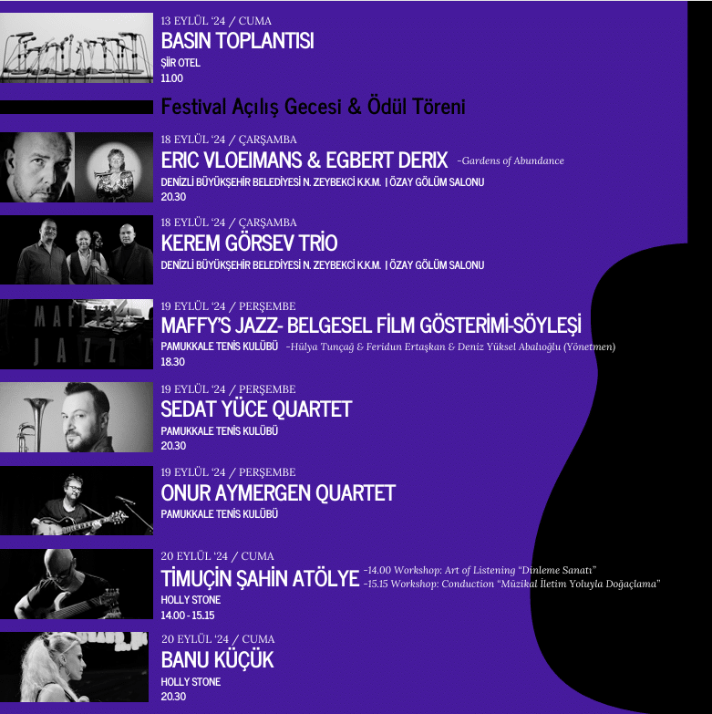 4. Denizli Caz Festivali’nin Programı Açıklandı...