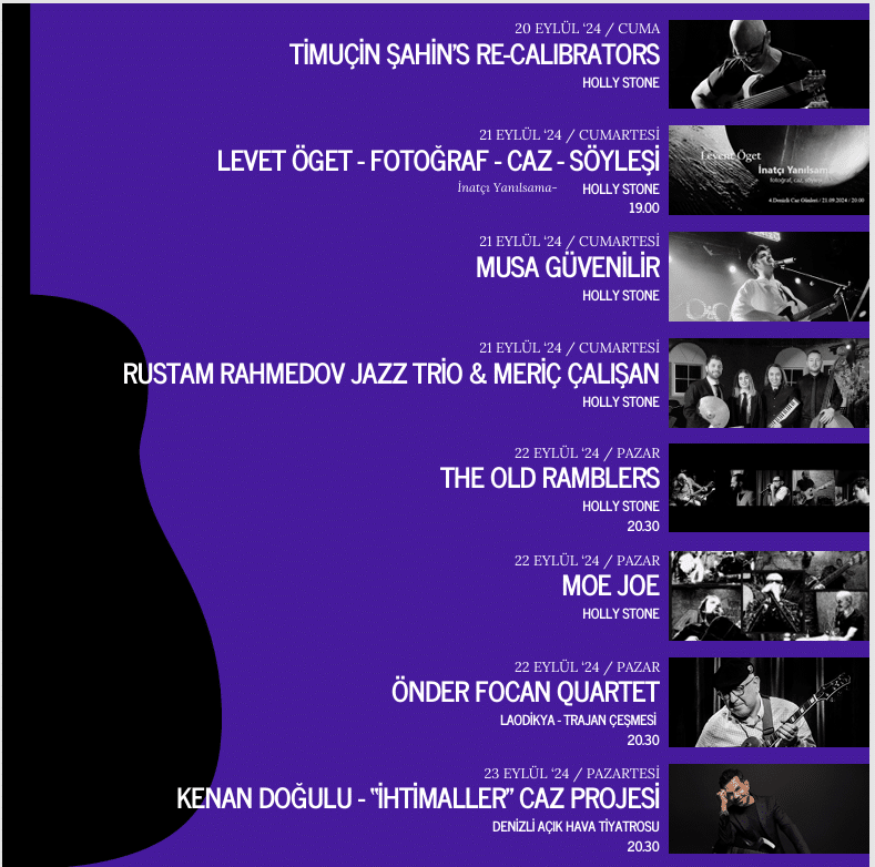 4. Denizli Caz Festivali’nin Programı Açıklandı...