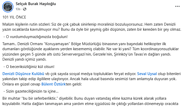 Bu Yazı, Her Denizlili'nin Okuması Gereken Bir Yazı...