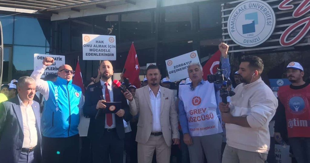 Pamukkale Üniversitesi İşçileri Greve Gitti...