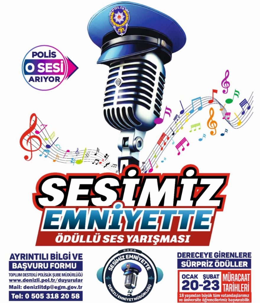 Denizli Emniyeti’nden Ödüllü Ses Yarışması...