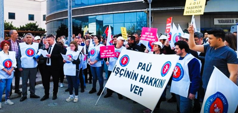 PAÜ'de İşçiler Yönetime Seslendi Masada Çözüm, Yoksa Eylem Zorunlu…