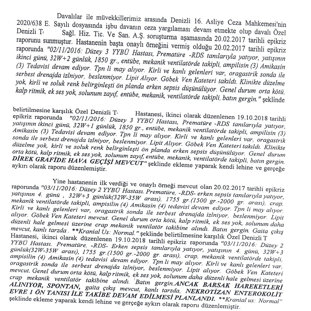 Denizlili Aile, Özel Hastane Yetkilileri ve Doktorlarından Yargı Önünde Hesap Soruyor…